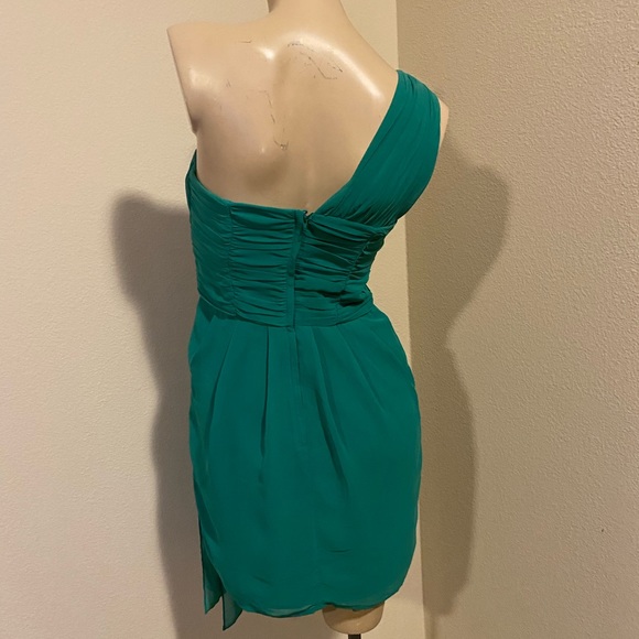 H&M One Shoulder Green Dress Size 6 - Picture 7 of 9